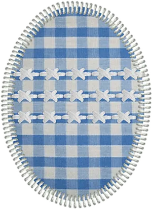 Blue Checkered Easter Egg PNG image