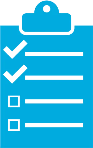 Blue Checklist Vector Illustration PNG image