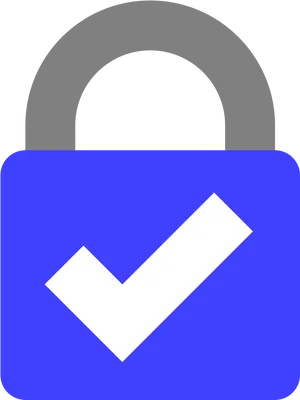 Blue Checkmark Security Icon PNG image