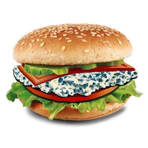 Blue Cheese Cheeseburger Png Gmo PNG image