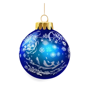 Blue Christmas Ornaments PNG 56