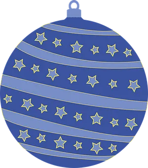 Blue Christmas Ornamentwith Stars
