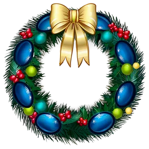 Blue Christmas Wreath Png 42 PNG image