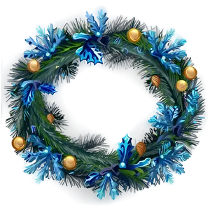 Blue Christmas Wreath Png 88 PNG image