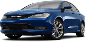 Blue Chrysler Sedan Profile View PNG