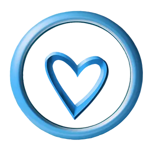 Blue Circle With Heart PNG Yic1 PNG