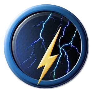 Blue Circle With Lightning PNG Bct PNG