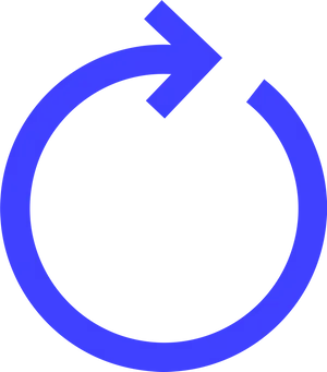 Blue Circular Arrow Clipart PNG image