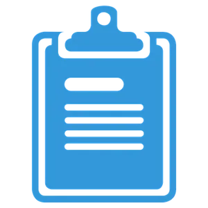 Blue Clipboard Icon
