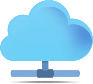 Blue Cloud Computing Icon PNG