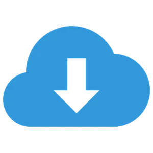 Blue Cloud Download Icon