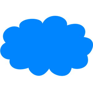 Blue Cloud Icon Graphic