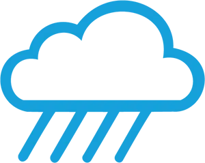 Blue Cloud Rain Icon PNG image