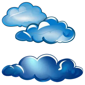 Blue Clouds Clipart PNG 06202024