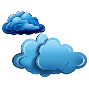 Blue Clouds Illustration PNG Dba