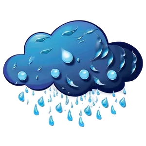 Blue Clouds With Rain PNG 29