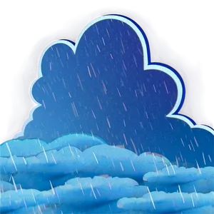 Blue Clouds With Rain PNG Njg PNG