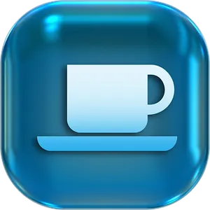 Blue Coffee Cup Icon PNG image