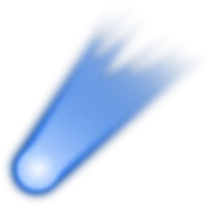 Blue Comet Illustration PNG image