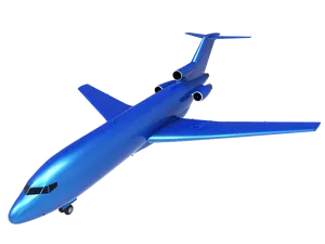 Blue Commercial Jet Aircraft PNG image