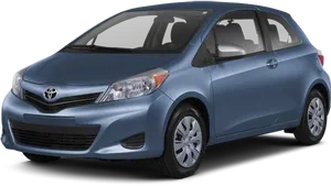 Blue Compact Car Toyota Yaris PNG image