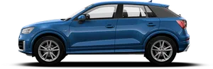 Blue Compact S U V Side View PNG image