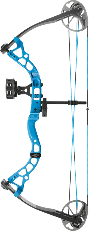 Blue Compound Bow Archery Equipment PNG