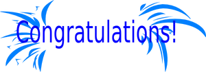 Blue Congratulations Graphic PNG image