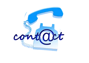 Blue Contact Phone Graphic PNG image