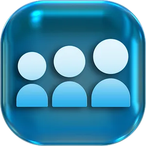Blue Contacts App Icon PNG image