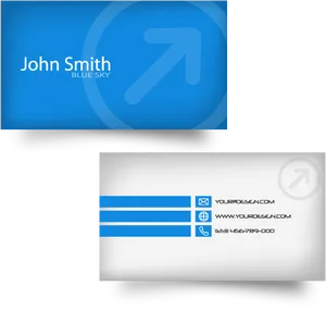 Blue Corporate Business Card Design PNG image