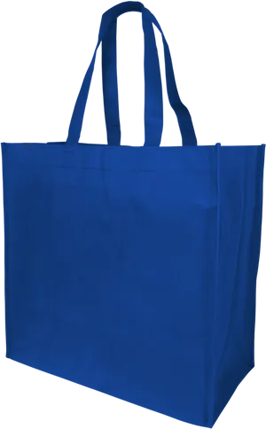 Blue Cotton Tote Bag PNG image