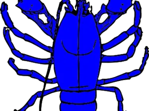 Blue Crayfish Illustration PNG image