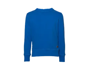 Blue Crewneck Sweater Black Background PNG image