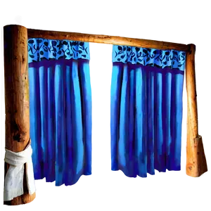 Blue Curtains Png 05252024 PNG image