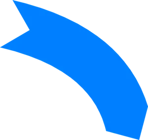 Blue Curved Arrow
