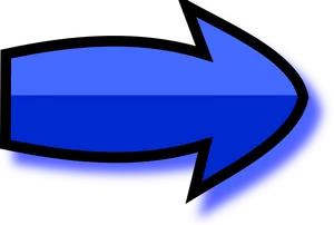 Blue Curved Right Arrow PNG image