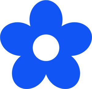 Blue Daisy Graphic Icon PNG image
