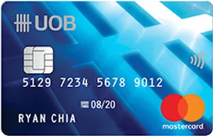 Blue Debit Card Mastercard U O B PNG image