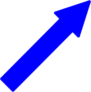 Blue Diagonal Arrow Clipart PNG