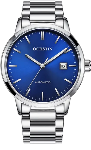 Blue Dial O C H S T I N Automatic Wristwatch PNG image