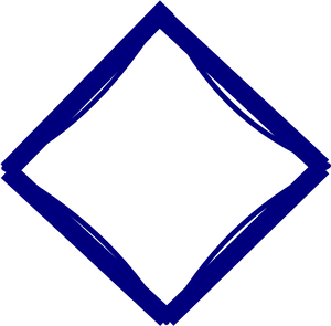 Blue Diamond Outline Graphic PNG image
