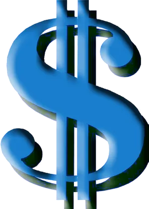 Blue Digital Dollar Sign