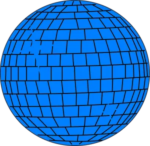 Blue Disco Ball Illustration PNG image