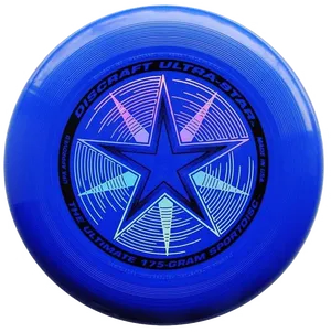 Blue Discraft Ultrastar Frisbee PNG image