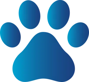 Blue Dog Paw Print Graphic PNG image