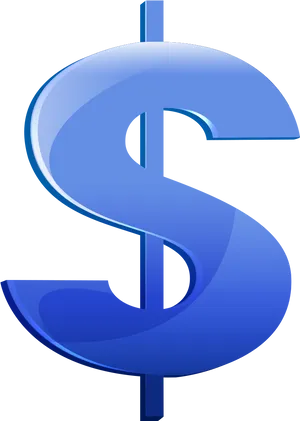Blue Dollar Sign Graphic PNG image