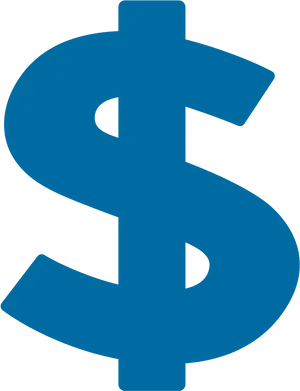 Blue Dollar Sign Graphic