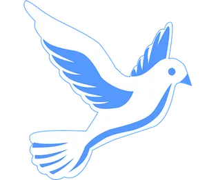 Blue Dove Silhouette Graphic