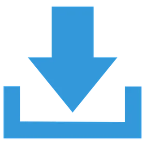 Blue Download Arrow Icon